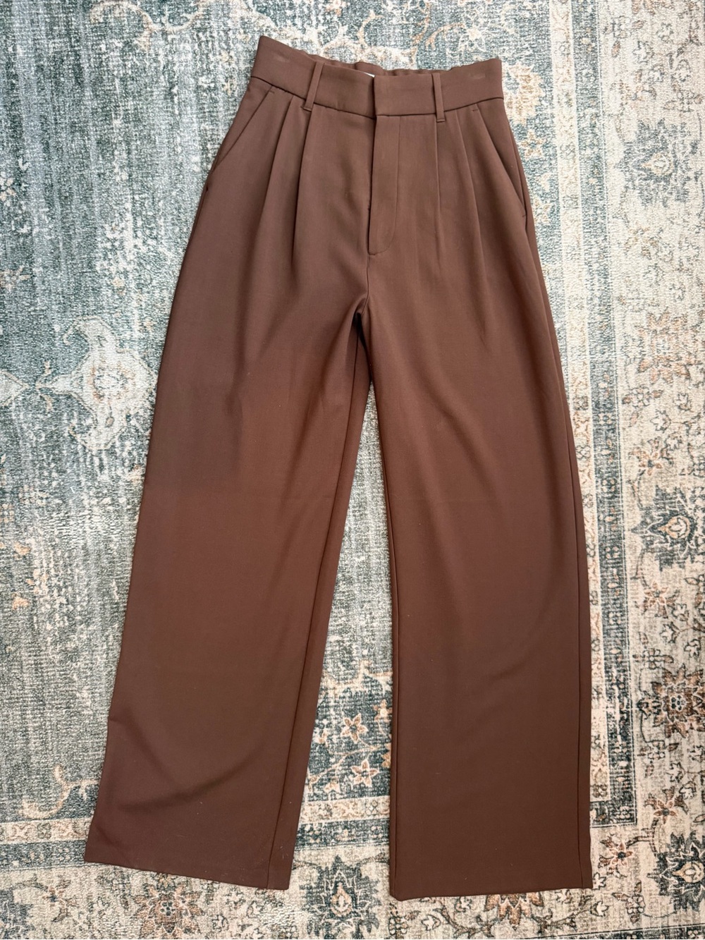 Abercrombie Chocolate Brown Wide-Leg Trousers